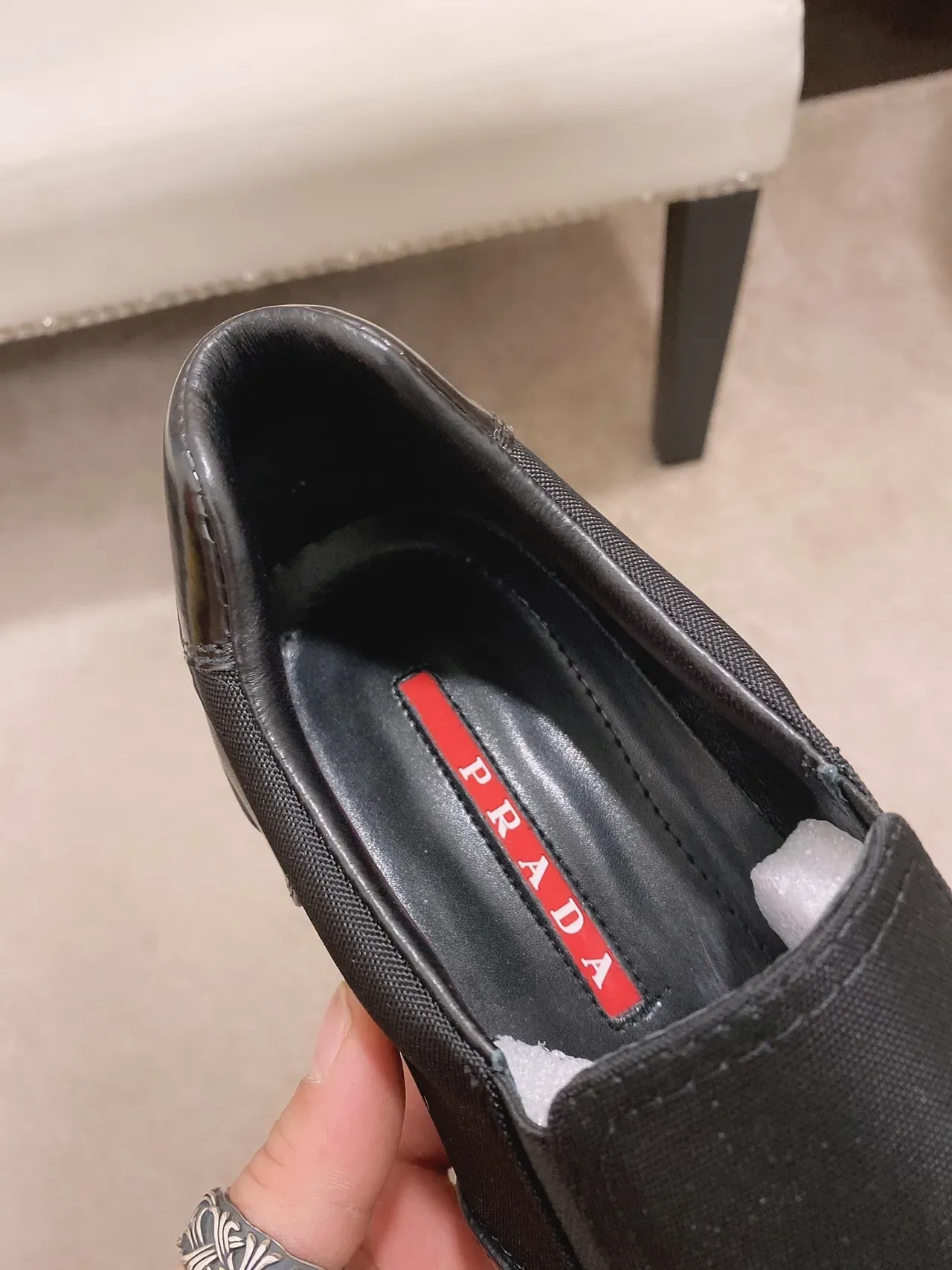 Black White Slip-On Elastic Side Panels Lifestyle Sneakers 5