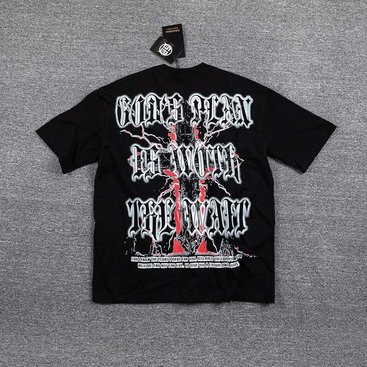 Black Yellow Graphic-Print Oversized Fit T-Shirt 4