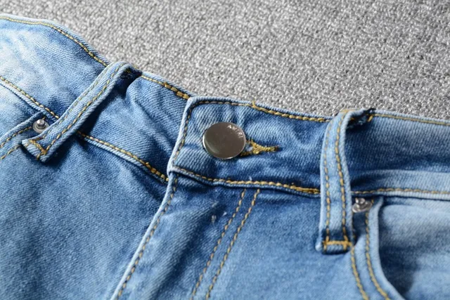 Blue Multicolor Distressed Slim-Fit Jeans 9