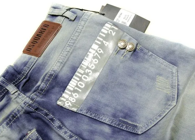 Blue Red Light-Wash Distressed Denim Rolled Cuffs Shorts 12