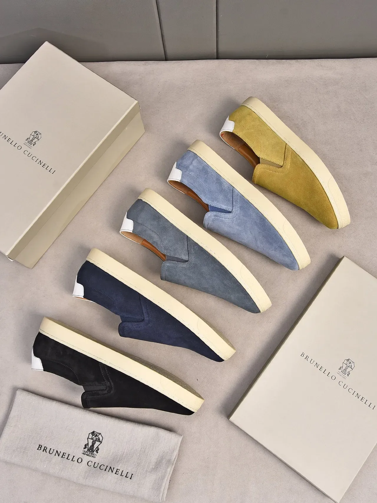Blue Suede Slip-On Casual Shoe 2
