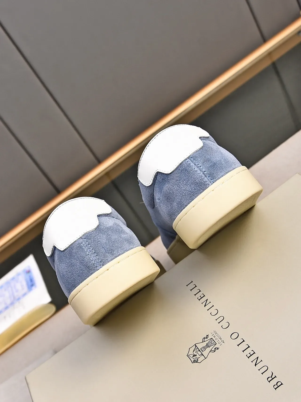 Blue Suede Slip-On Casual Shoe 3
