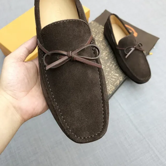 Brown Beige Suede Upper Bow-Tie Detail Loafer 3
