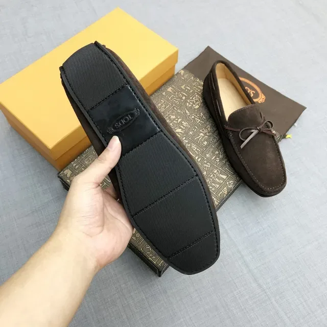 Brown Beige Suede Upper Bow-Tie Detail Loafer 5