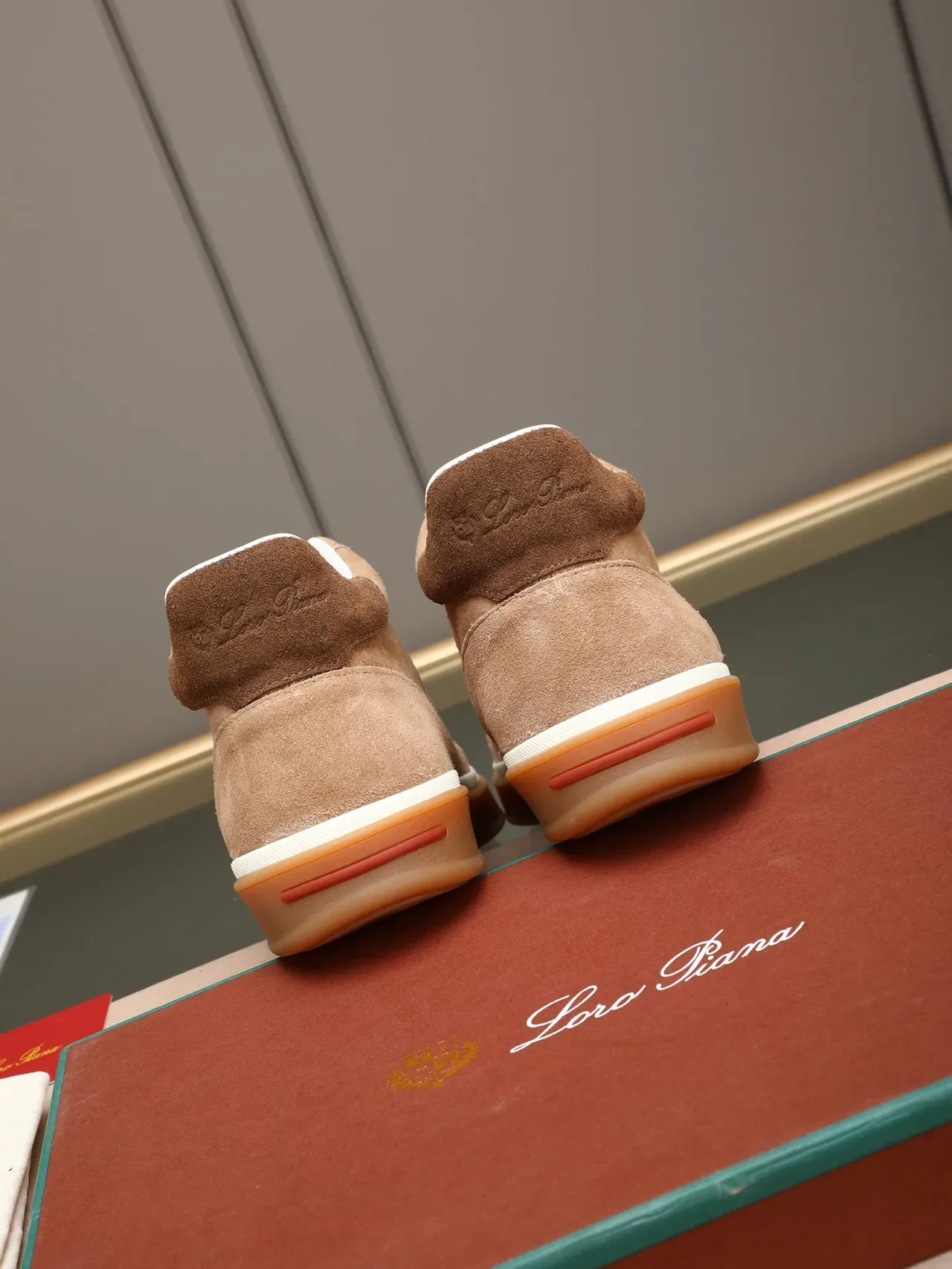 Brown Beige Suede Upper Low-Top Sneakers 3