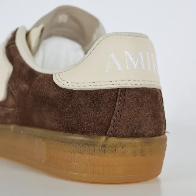 Brown Beige Suede Upper Off-White Bone-Shaped Overlays Sneakers 4
