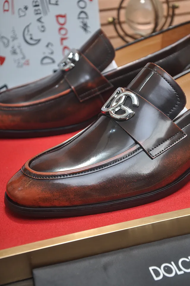 Brown Polished Leather Buckle Strap Loafer 2
