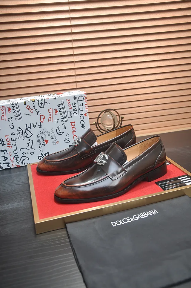 Brown Polished Leather Buckle Strap Loafer 4