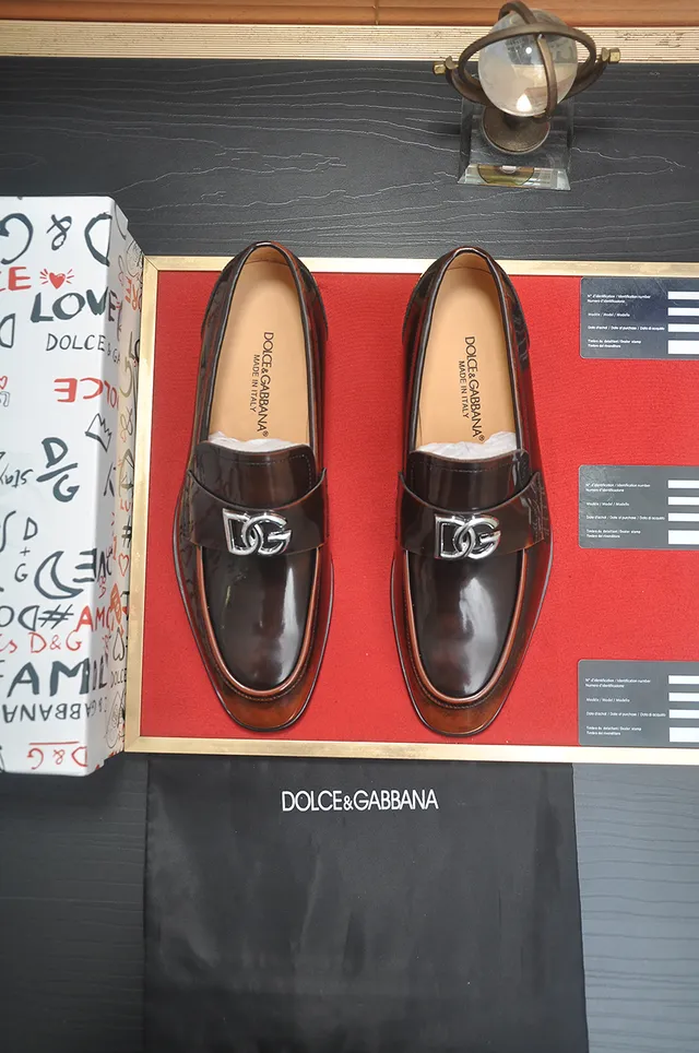 Brown Polished Leather Buckle Strap Loafer 5