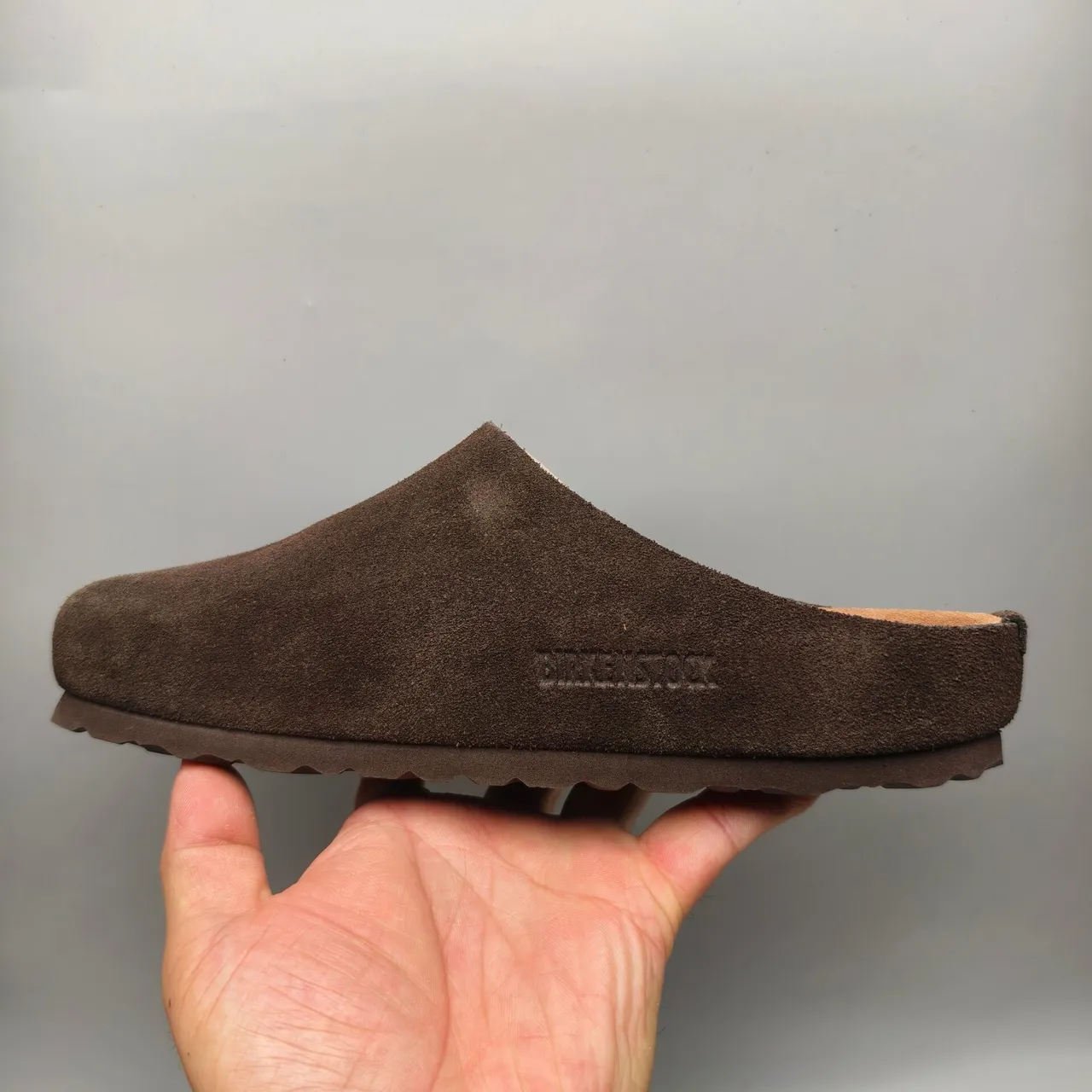 Brown Suede Open-Back Slipper 7