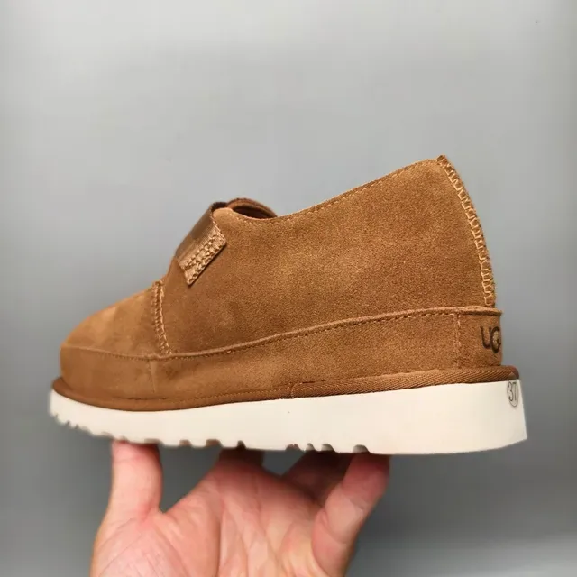 Brown Suede T-Strap Platform Mary Jane Shoes 4