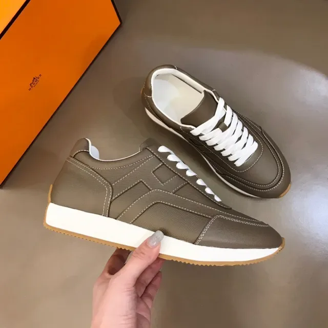 Brown White Paneled Leather-Like Upper Contrast Topstitching Sneakers 6