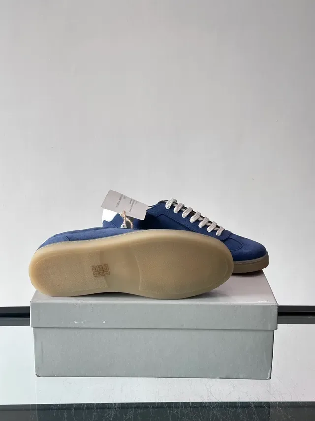Brunello Cucinelli Navy Suede Low-Top Lifestyle Sneakers 2