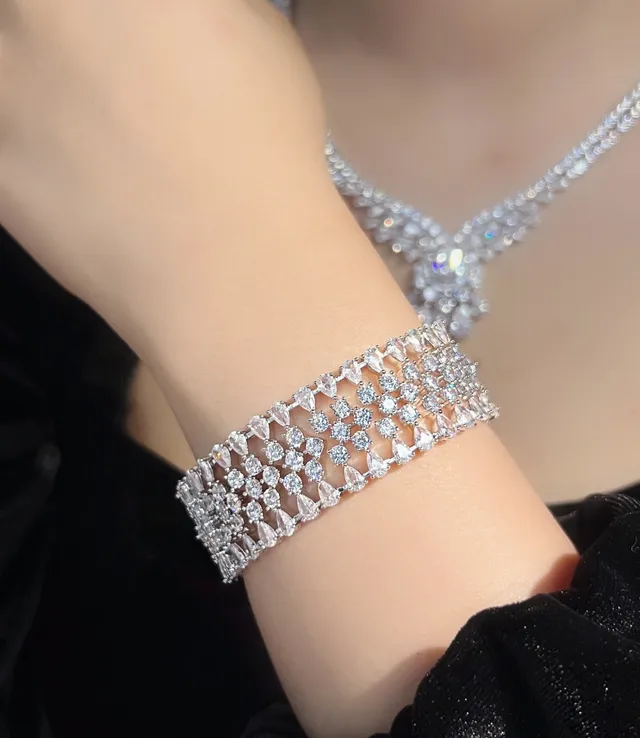 Crystal-Encrusted Multi-Row Cuff Bracelet 6