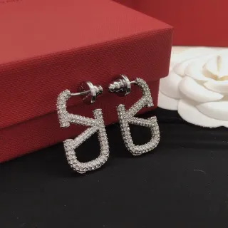 Crystal-Pavé Open Geometric Stud Earrings