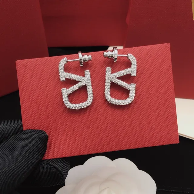 Crystal-Pavé Open Geometric Stud Earrings 2