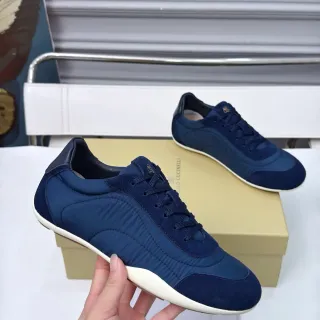 Cucinelli حذاء لايف ستايل أزرق بحري سوديه ونسيج