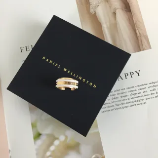 Daniel Wellington Classic Enamel Ring Gold and White Rings