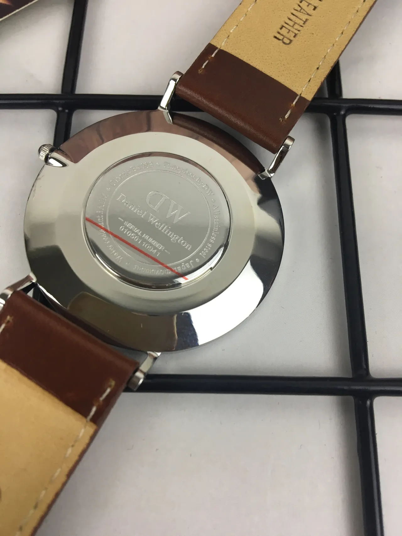 Daniel Wellington Icon Blue Dial Brown Leather Strap Quartz Watch 6