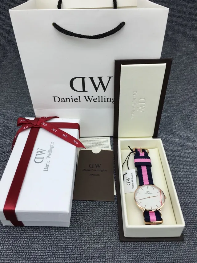 Daniel Wellington White Pink Minimalist Thin Case Quartz Watch 3