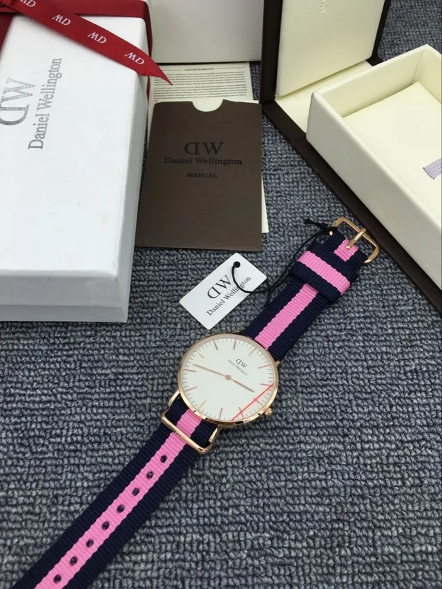 Daniel Wellington White Pink Minimalist Thin Case Quartz Watch 5