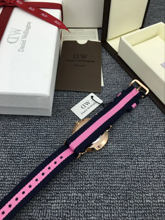 Daniel Wellington White Pink Minimalist Thin Case Quartz Watch 6