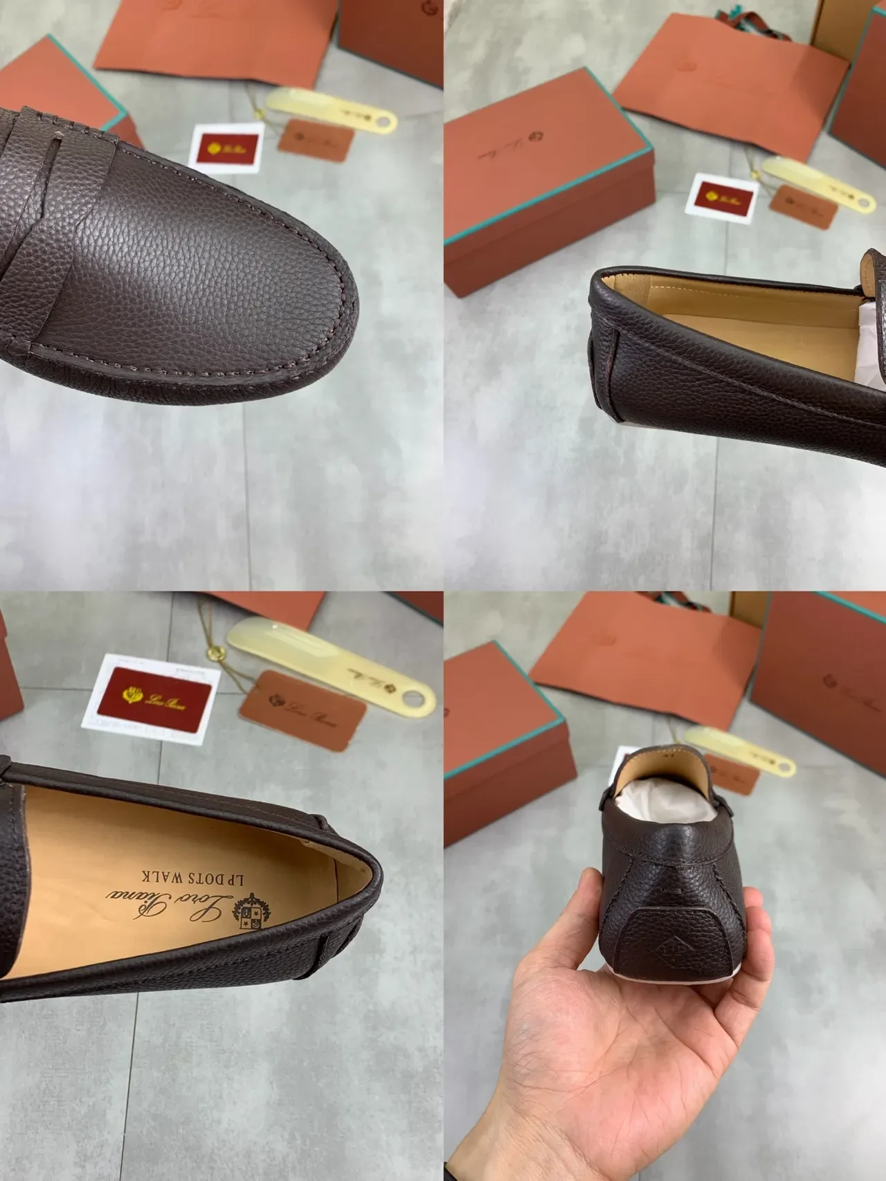 Dark Brown Pebbled Leather Penny Loafer 2