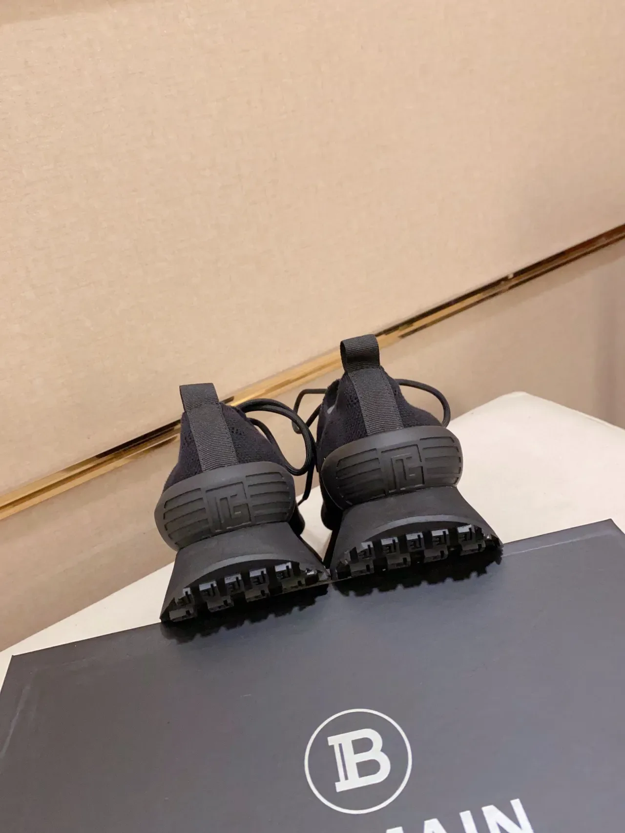 Dark Charcoal Knit Platform Sneaker 3