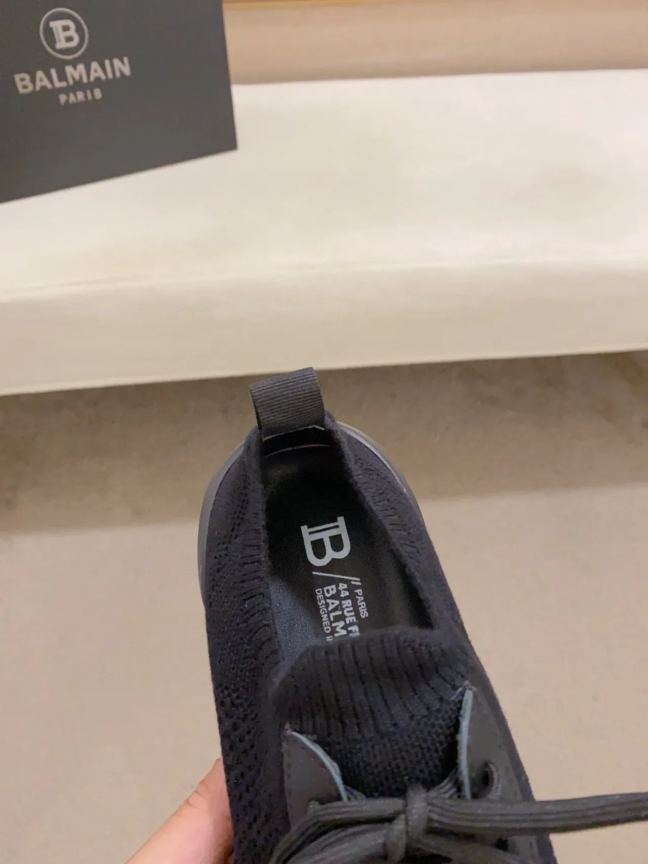 Dark Charcoal Knit Platform Sneaker 5