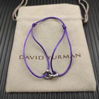 David Yurman Cable and Knot Pulseira de Cordão Roxa