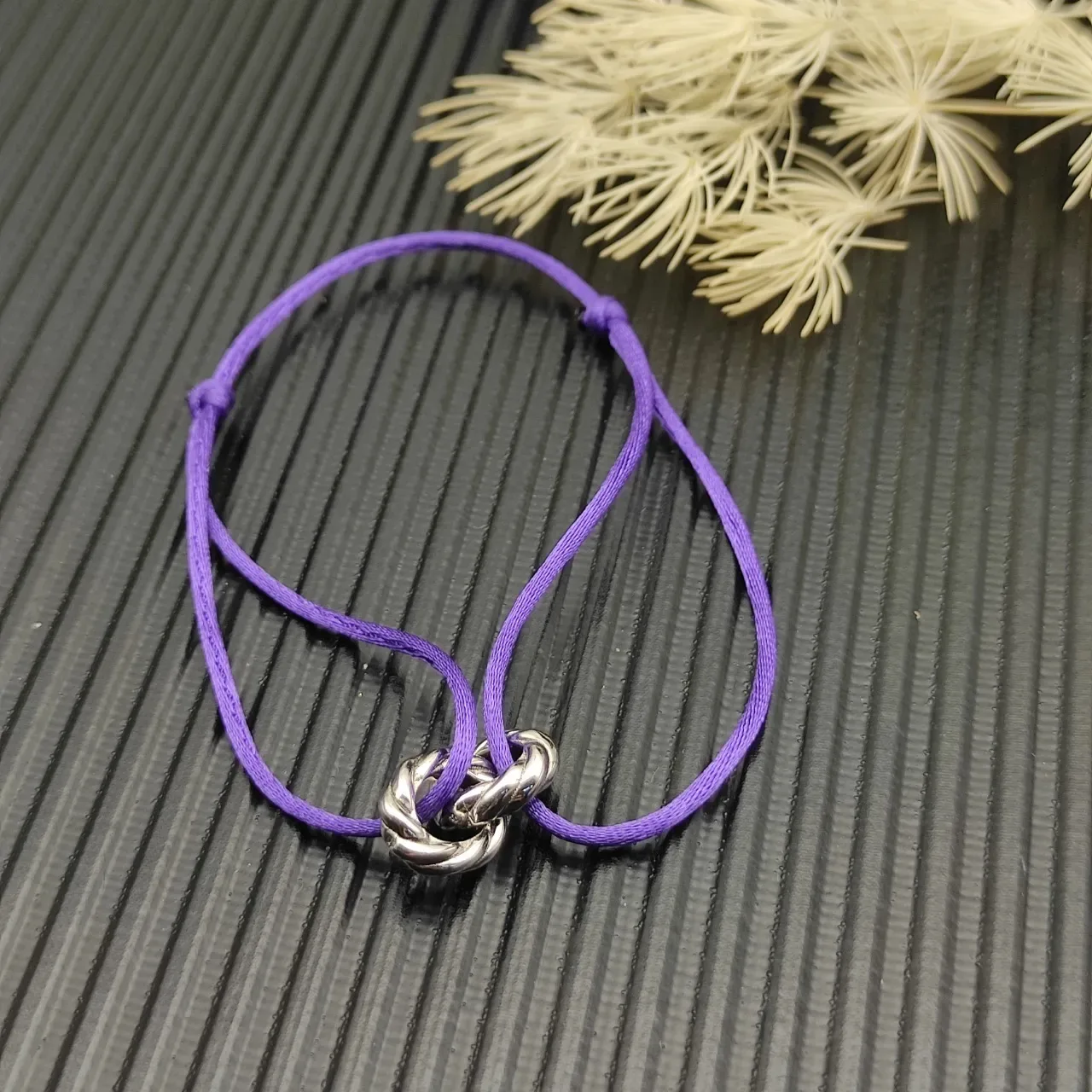 David Yurman Cable and Knot Purple Cord Bracelet 5