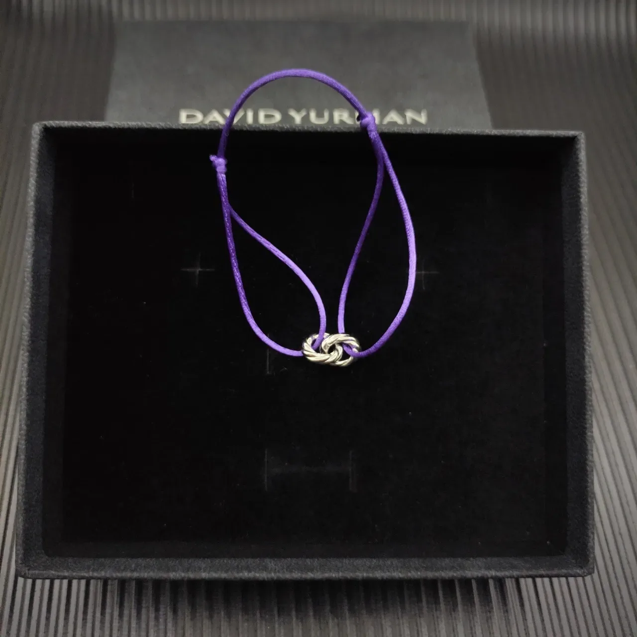 David Yurman Cable and Knot Purple Cord Bracelet 6