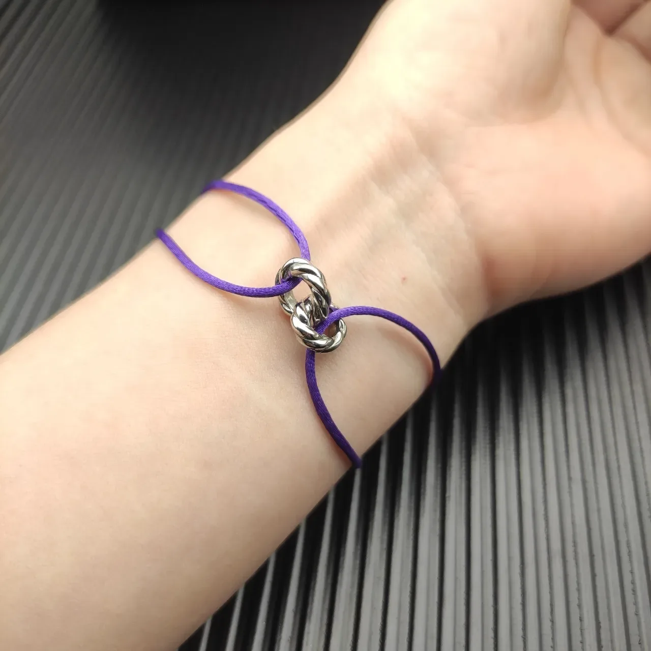 David Yurman Cable and Knot Purple Cord Bracelet 9