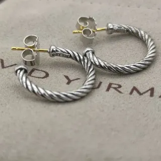 David Yurman Cable Classics Twisted Hoop Earrings