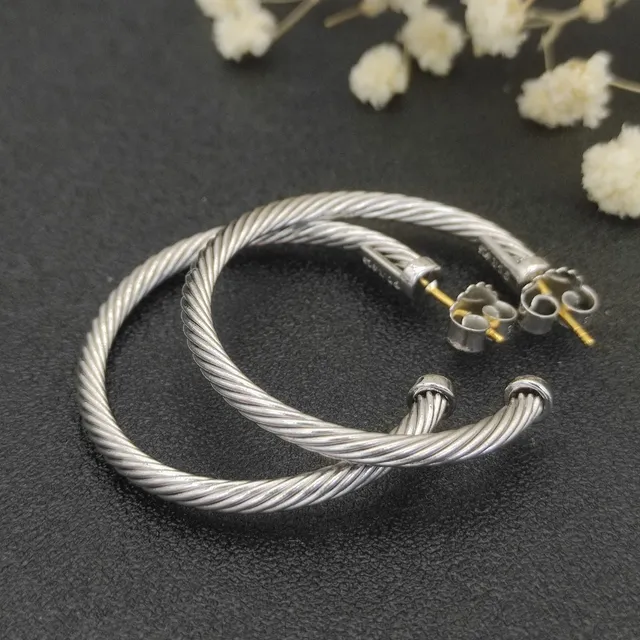 David Yurman Cable Classics Twisted Hoop Earrings 5