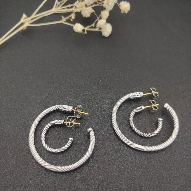 David Yurman Cable Classics Twisted Hoop Earrings 6