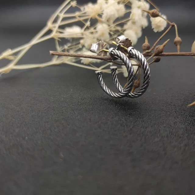 David Yurman Cable Classics Twisted Hoop Earrings 8