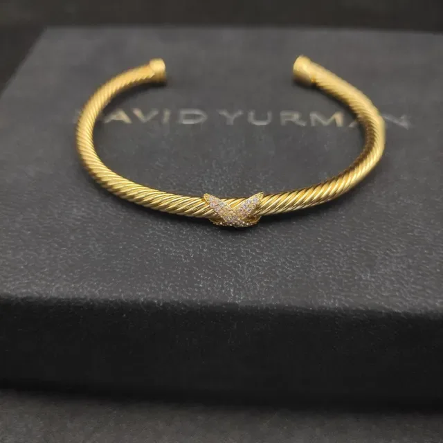 David Yurman Cable Classics X Twisted Cable Diamond Bracelet 2
