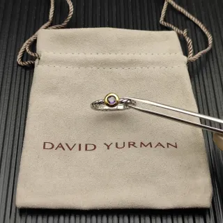 David Yurman Cable Collectibles Two-Tone Purple Gemstone Ring