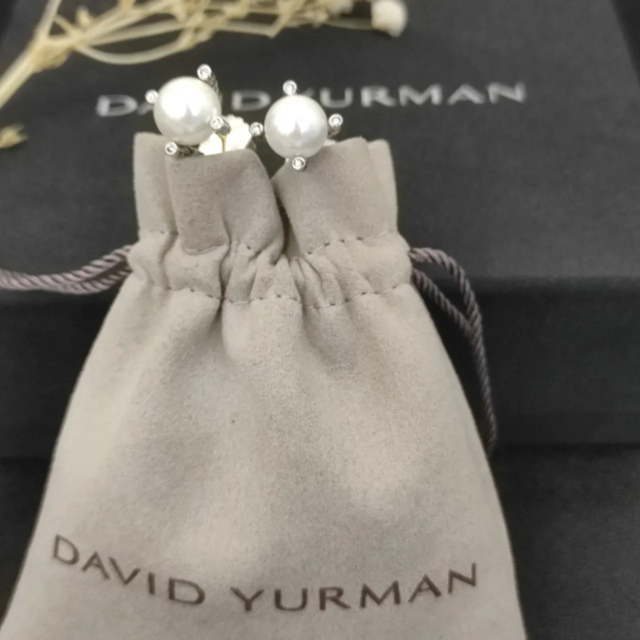 David Yurman Cable Collection Pearl Stud Earrings 3