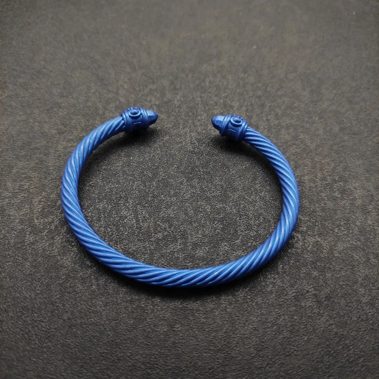 David Yurman Serpent Cable Bracelet Blue Metallic Bracelet 7