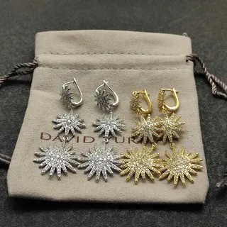 David Yurman Starburst Pavé Double-Tier Earrings