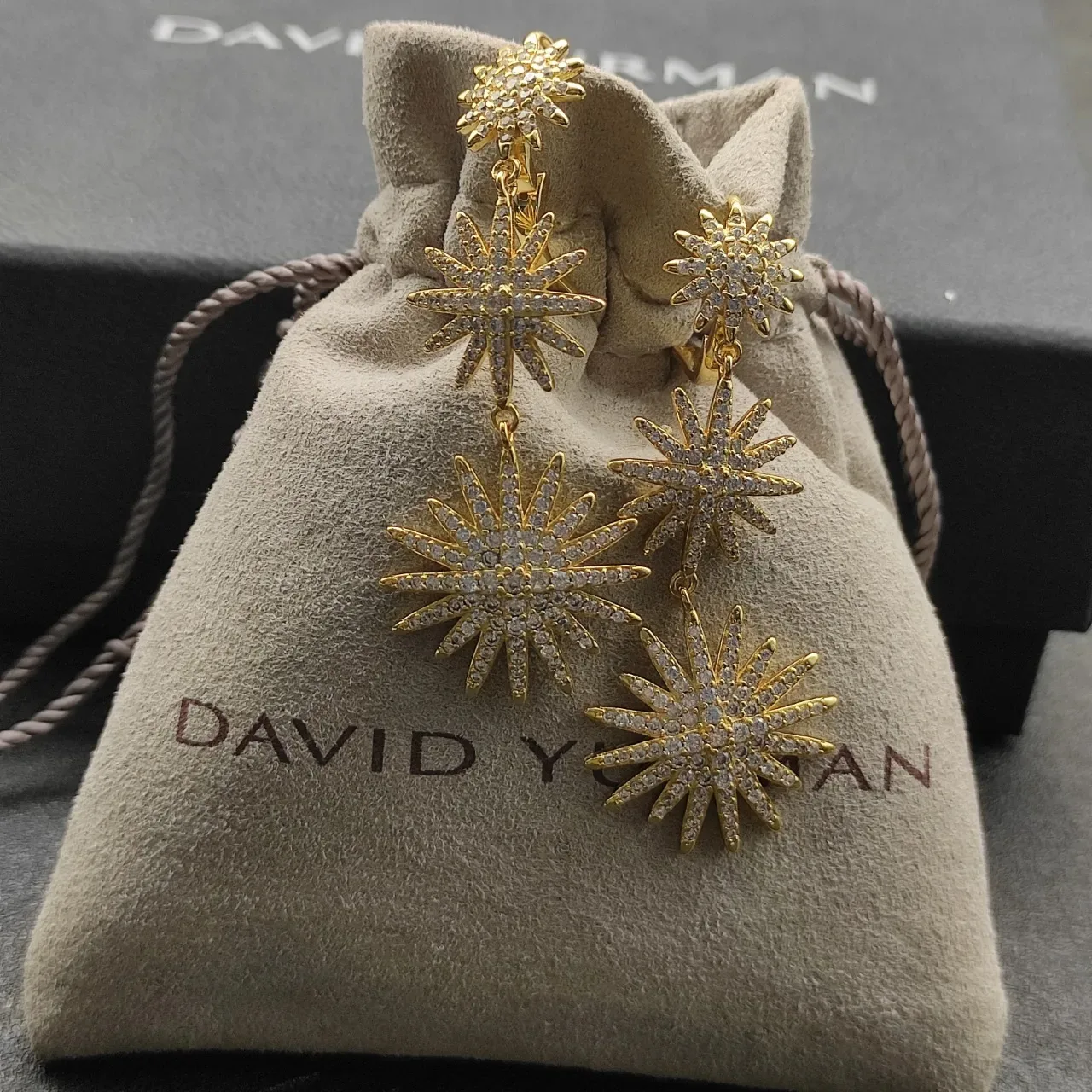 David Yurman Starburst Pavé Double-Tier Earrings 3