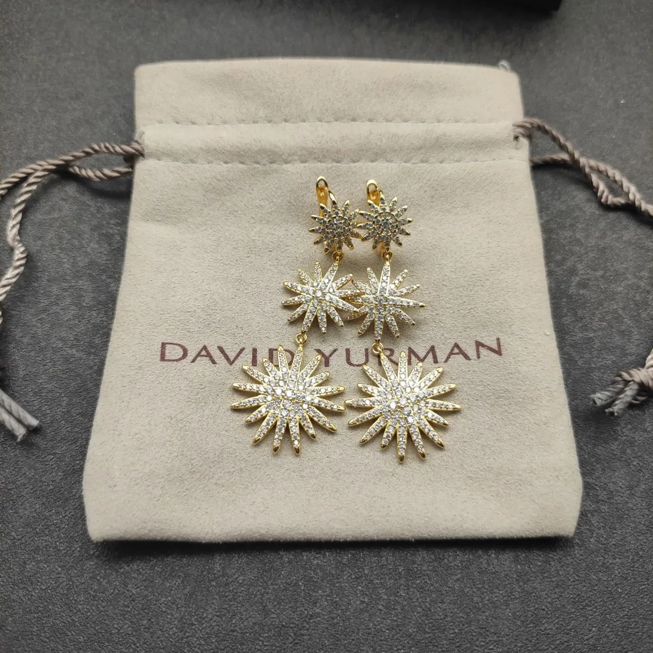 David Yurman Starburst Pavé Double-Tier Earrings 4