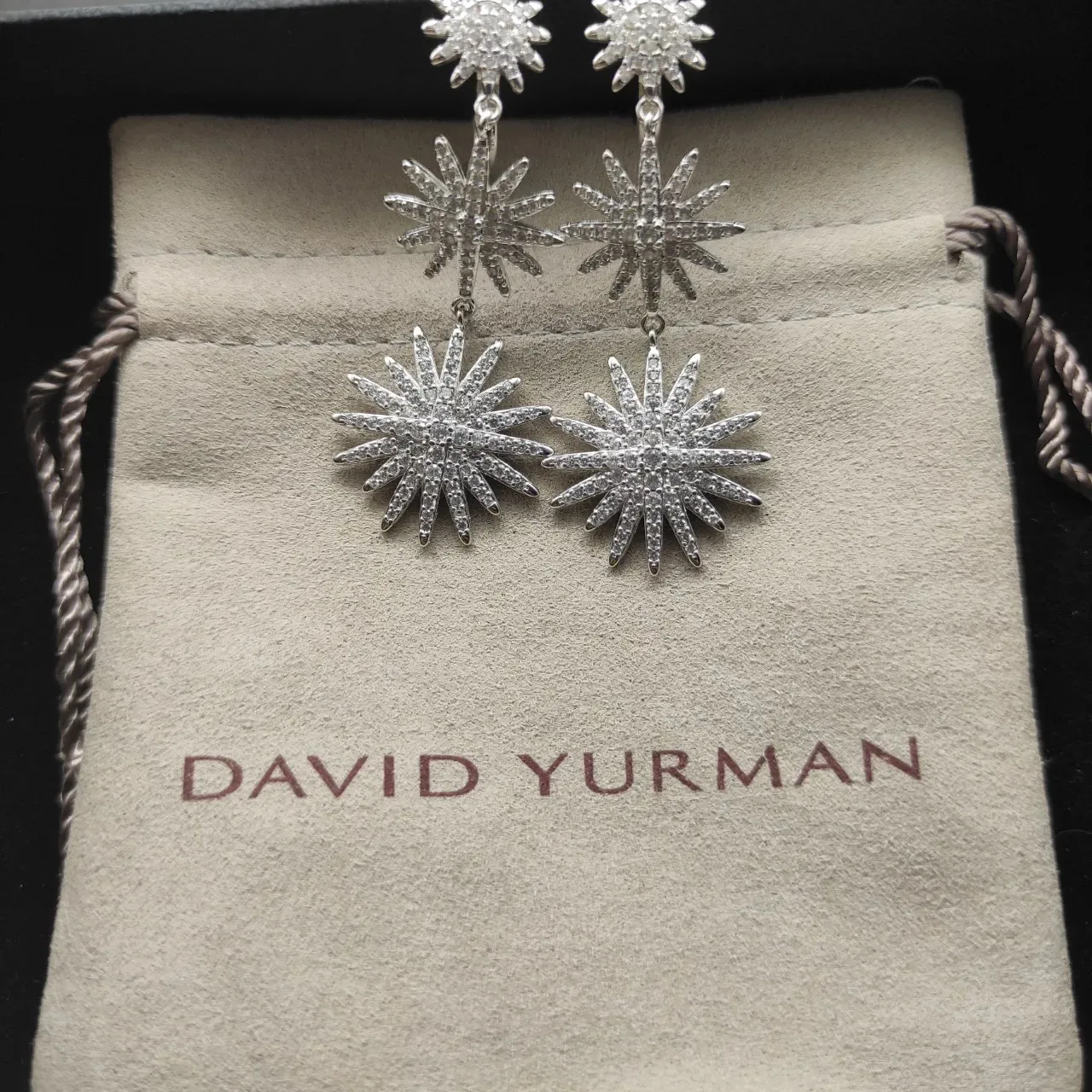 David Yurman Starburst Pavé Double-Tier Earrings 5