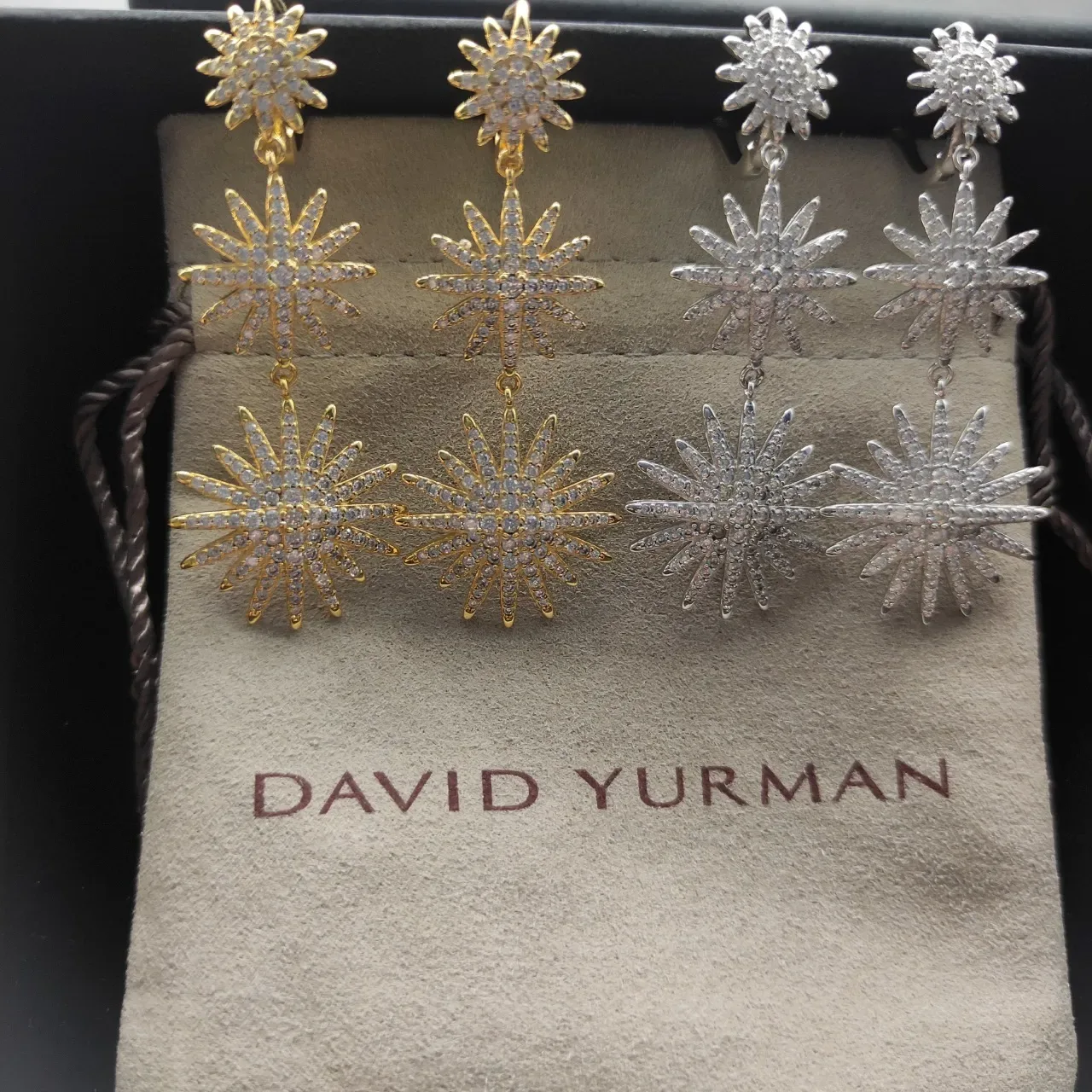 David Yurman Starburst Pavé Double-Tier Earrings 7