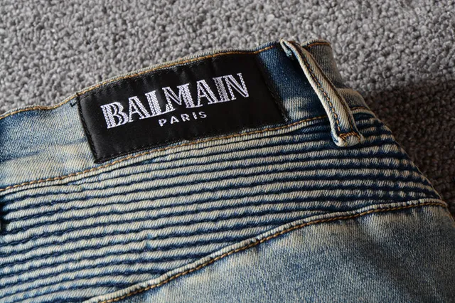 Distressed Panelled Light-Wash Blue Slim-Fit Jeans 5