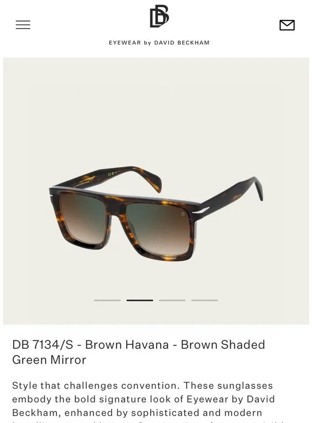 Óculos de David Beckham DB 7134/S Preto Havana Laranja Alta Contraste Óculos de Sol 9