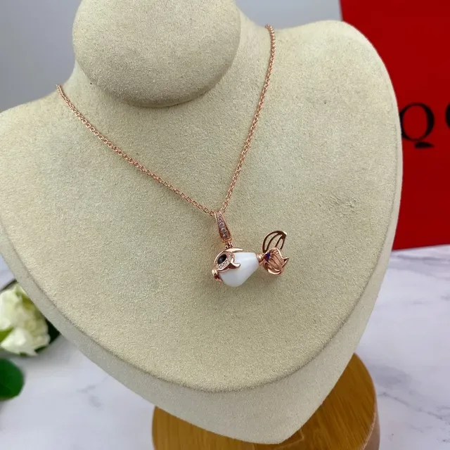 Fish-Shaped Enamel and Rose Gold-Tone Crystal Earrings 4