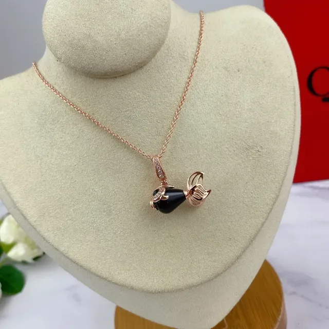 Fish-Shaped Enamel and Rose Gold-Tone Crystal Earrings 5